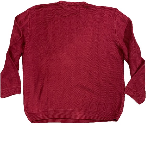 Chaps Mens Maroon Knit Pullover Crew Neck Sweater Long Sleeve Size XXL NWT - Picture 2 of 8